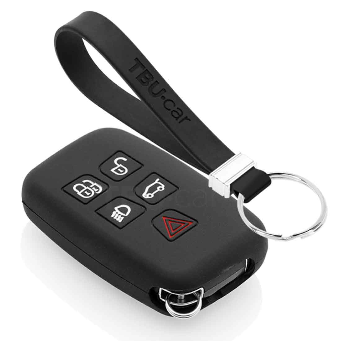 TBU car TBU car Autoschlüssel Hülle kompatibel mit Land Rover 5 Tasten (Keyless Entry) - Schutzhülle aus Silikon - Auto Schlüsselhülle Cover in Schwarz