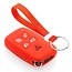 Capa para chave do carro compatível com Range Rover - Capa Protetora de Chave Remota de Silicone - Tampa Remota FOB - Vermelho