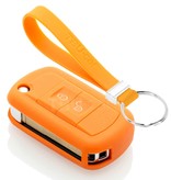 TBU car TBU car Autoschlüssel Hülle kompatibel mit Land Rover 2 Tasten - Schutzhülle aus Silikon - Auto Schlüsselhülle Cover in Orange
