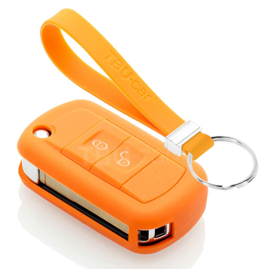 TBU car Land Rover Capa Silicone Chave do carro - Capa protetora - Tampa remota FOB - Laranja