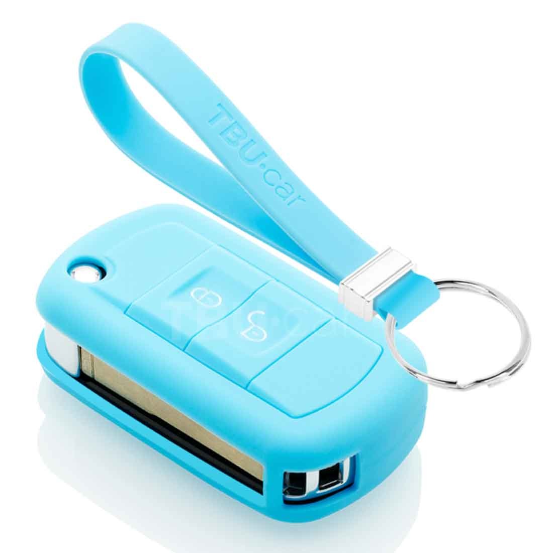 TBU car TBU car Car key cover compatible with Land Rover - Silicone Protective Remote Key Shell - FOB Case Cover - Light Blue