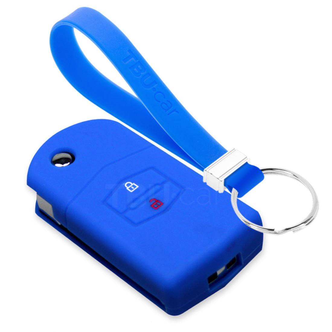 TBU car TBU car Funda Carcasa llave compatible con Mazda - Funda de Silicona - Cover de Llave Coche - Azul