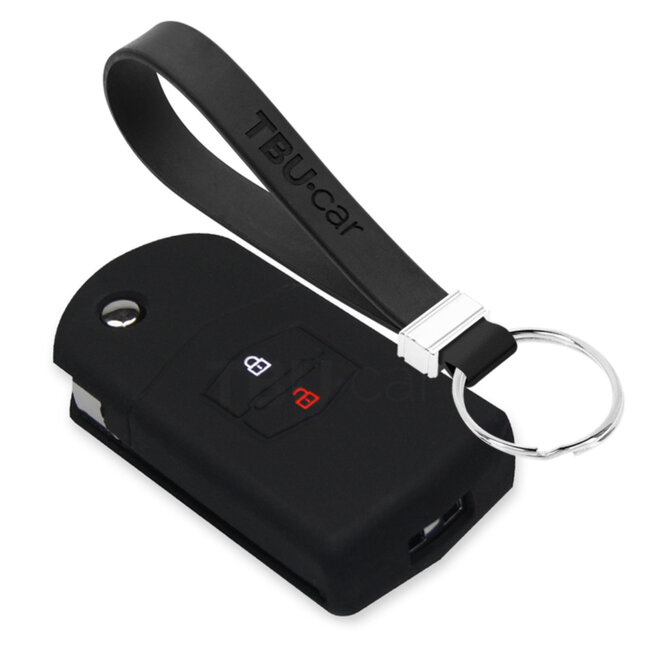 Capa para chave do carro compatível com Mazda - Capa Protetora de Chave Remota de Silicone - Tampa Remota FOB - Preto