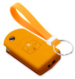 TBU car TBU car Autoschlüssel Hülle kompatibel mit Mazda 2 Tasten - Schutzhülle aus Silikon - Auto Schlüsselhülle Cover in Orange