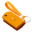 Capa para chave do carro compatível com Mazda - Capa Protetora de Chave Remota de Silicone - Tampa Remota FOB - Laranja