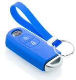 TBU car Mazda Capa Silicone Chave do carro - Capa protetora - Tampa remota FOB - Azul