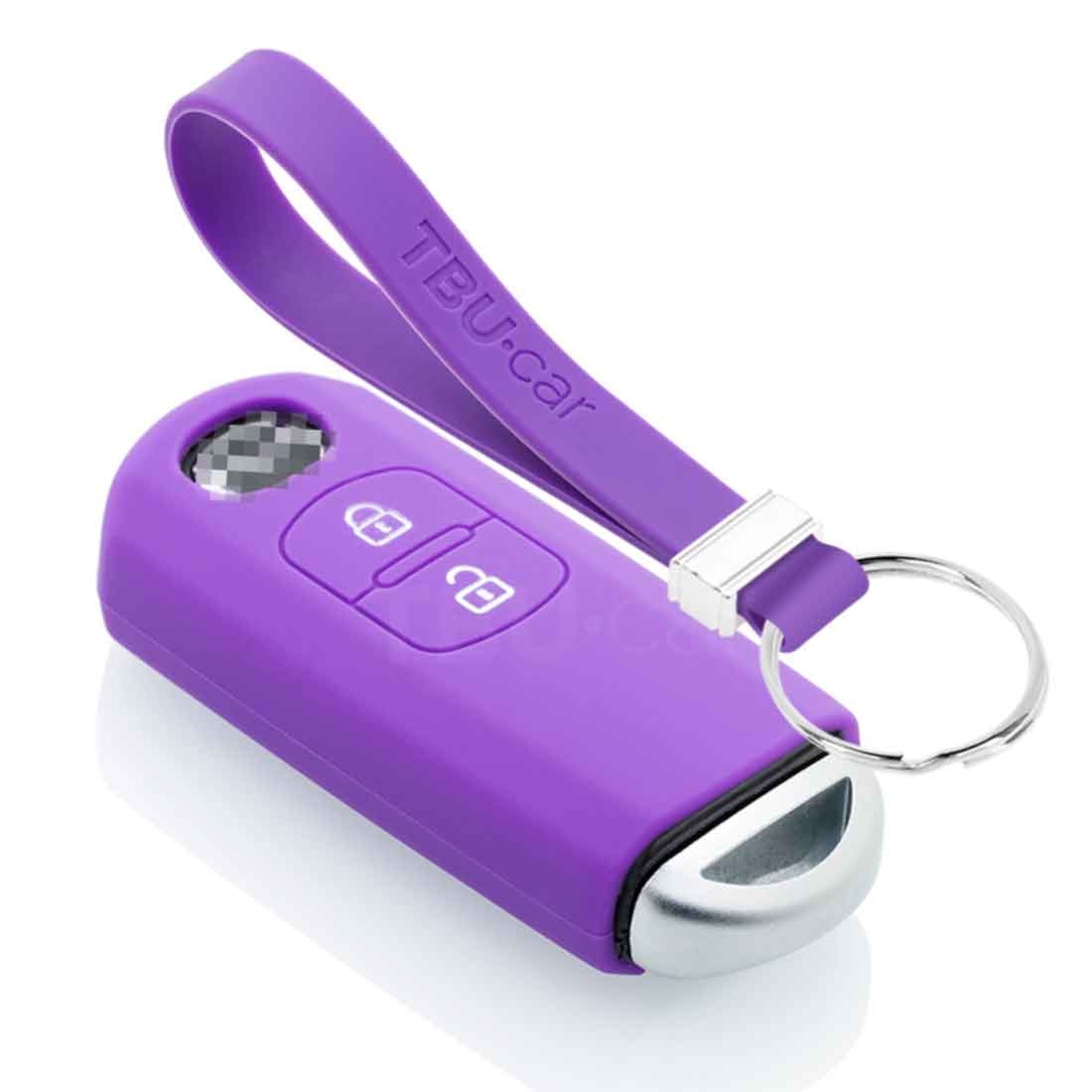TBU car TBU car Car key cover compatible with Mazda - Silicone Protective Remote Key Shell - FOB Case Cover - Purple