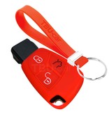 TBU car Mercedes Capa Silicone Chave do carro - Capa protetora - Tampa remota FOB - Vermelho