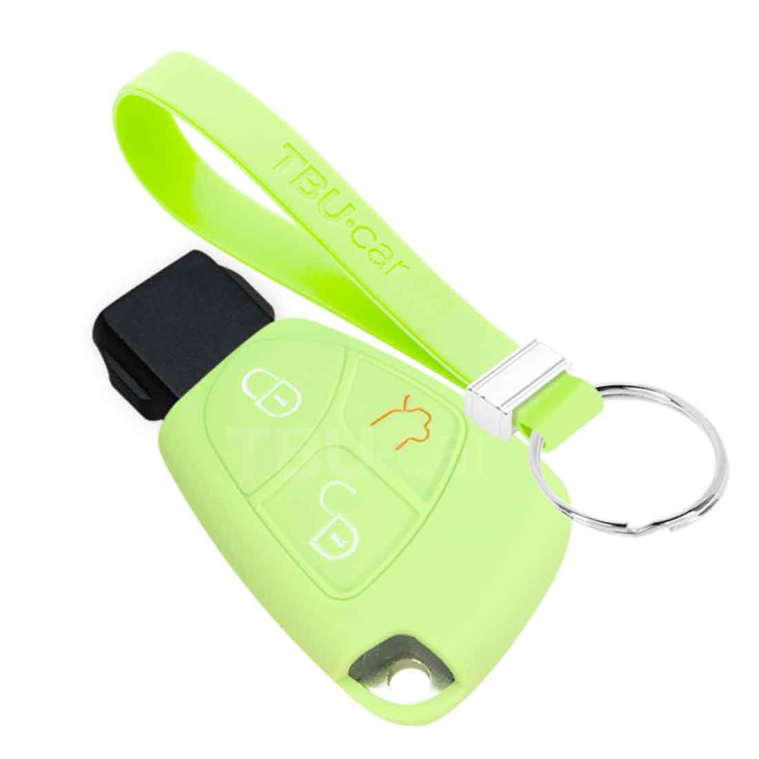 TBU car TBU car Car key cover compatible with Mercedes - Silicone Protective Remote Key Shell - FOB Case Cover - Glow in the Dark