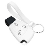 TBU car TBU car Cover chiavi auto compatibile con Mercedes - Copertura protettiva - Custodia Protettiva in Silicone - Bianco