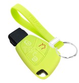 TBU car TBU car Car key cover compatible with Mercedes - Silicone Protective Remote Key Shell - FOB Case Cover - Lime green