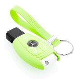 TBU car TBU car Funda Carcasa llave compatible con Mercedes - Funda de Silicona - Cover de Llave Coche - Glow in the Dark