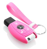 TBU car TBU car Housse de Protection clé compatible avec Mercedes - Coque Cover Housse étui en Silicone - Rose