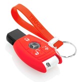 TBU car Mercedes Capa Silicone Chave do carro - Capa protetora - Tampa remota FOB - Vermelho