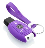 TBU car Mercedes Capa Silicone Chave do carro - Capa protetora - Tampa remota FOB - Roxo