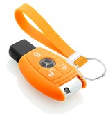 TBU car TBU car Housse de Protection clé compatible avec Mercedes - Coque Cover Housse étui en Silicone - Orange