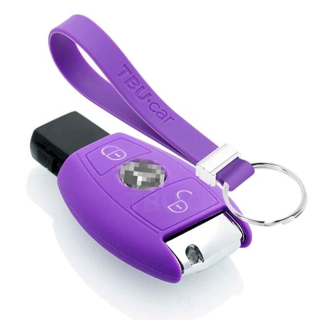 Cover chiavi auto compatibile con Mercedes - Copertura protettiva - Custodia Protettiva in Silicone - Viola