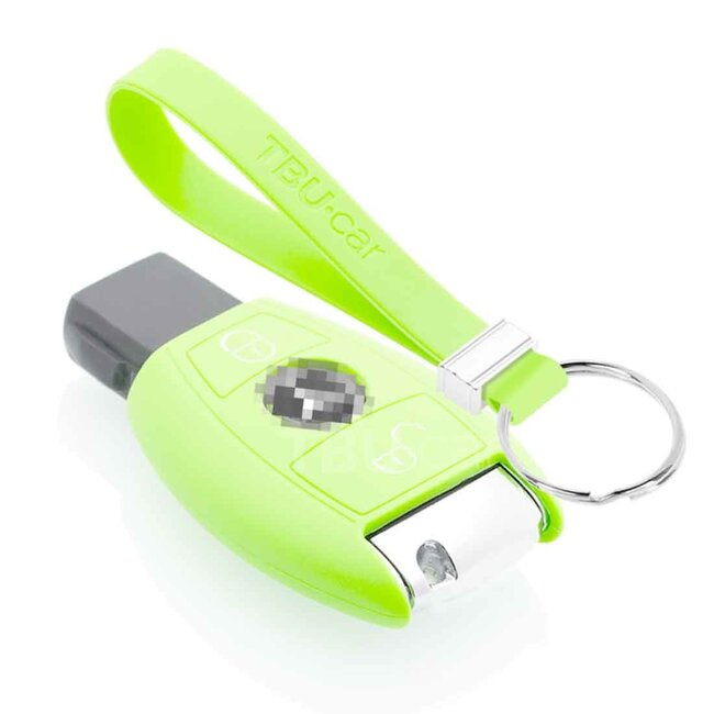 Capa para chave do carro compatível com Mercedes - Capa Protetora de Chave Remota de Silicone - Tampa Remota FOB - Fosforescente