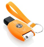 TBU car TBU car Funda Carcasa llave compatible con Mercedes - Funda de Silicona - Cover de Llave Coche - Naranja