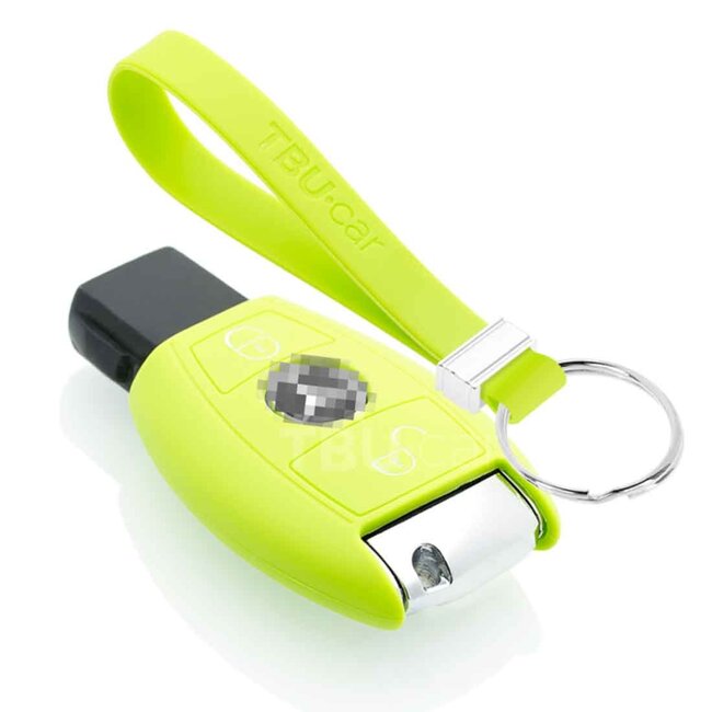 Capa para chave do carro compatível com Mercedes - Capa Protetora de Chave Remota de Silicone - Tampa Remota FOB - Verde lima