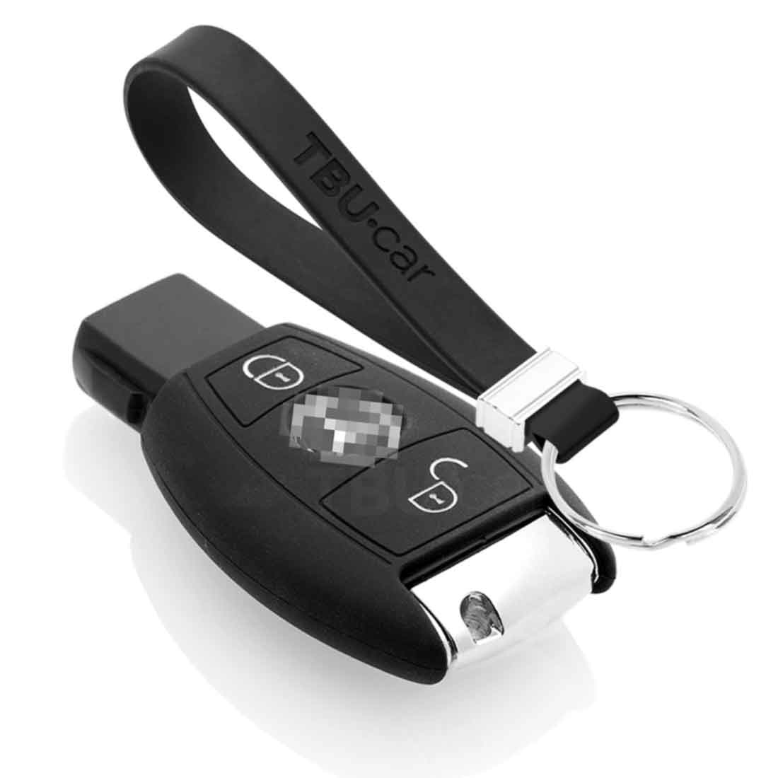 TBU car TBU car Car key cover compatible with Mercedes - Silicone Protective Remote Key Shell - FOB Case Cover - Black