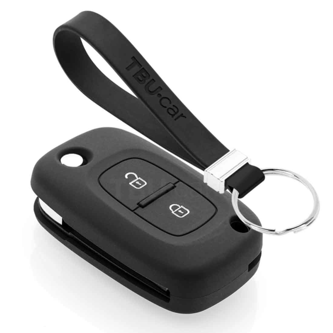 TBU car TBU car Autoschlüssel Hülle kompatibel mit Mercedes 2 Tasten - Schutzhülle aus Silikon - Auto Schlüsselhülle Cover in Schwarz