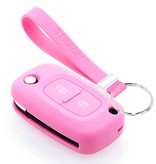 TBU car Mercedes Capa Silicone Chave do carro - Capa protetora - Tampa remota FOB - Rosa