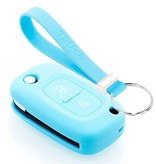 TBU car TBU car Car key cover compatible with Mercedes - Silicone Protective Remote Key Shell - FOB Case Cover - Light Blue