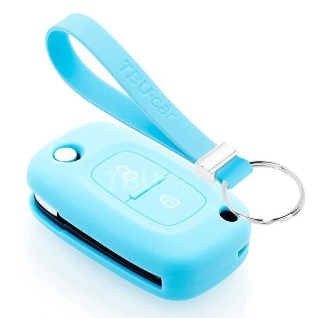 Autoschlüssel Hülle kompatibel mit Mercedes 2 Tasten - Schutzhülle aus Silikon - Auto Schlüsselhülle Cover in Hellblau