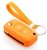 TBU car TBU car Autoschlüssel Hülle kompatibel mit Mercedes 2 Tasten - Schutzhülle aus Silikon - Auto Schlüsselhülle Cover in Orange