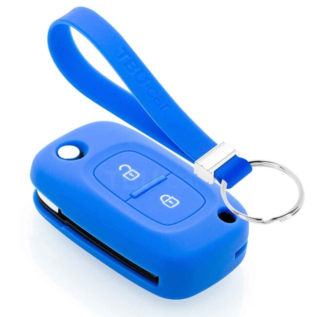 TBU car Funda Carcasa llave compatible con Mercedes - Funda de Silicona - Cover de Llave Coche - Azul