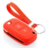TBU car TBU car Autoschlüssel Hülle kompatibel mit Mercedes 2 Tasten - Schutzhülle aus Silikon - Auto Schlüsselhülle Cover in Rot