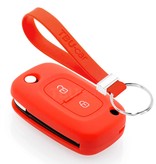 TBU car TBU car Sleutel cover compatibel met Mercedes - Silicone sleutelhoesje - beschermhoesje autosleutel - Rood