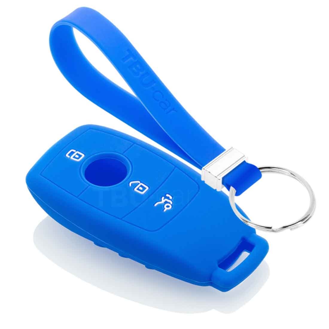TBU car TBU car Car key cover compatible with Mercedes - Silicone Protective Remote Key Shell - FOB Case Cover - Blue