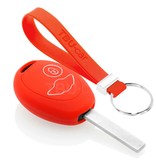 TBU car Mini Capa Silicone Chave do carro - Capa protetora - Tampa remota FOB - Vermelho