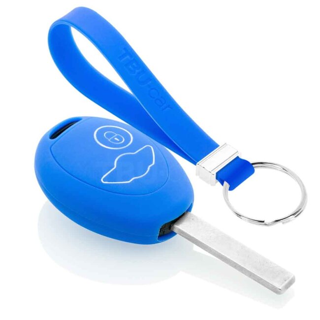 Capa para chave do carro compatível com Mini - Capa Protetora de Chave Remota de Silicone - Tampa Remota FOB - Azul