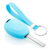 TBU car Mini Capa Silicone Chave do carro - Capa protetora - Tampa remota FOB - Azul claro