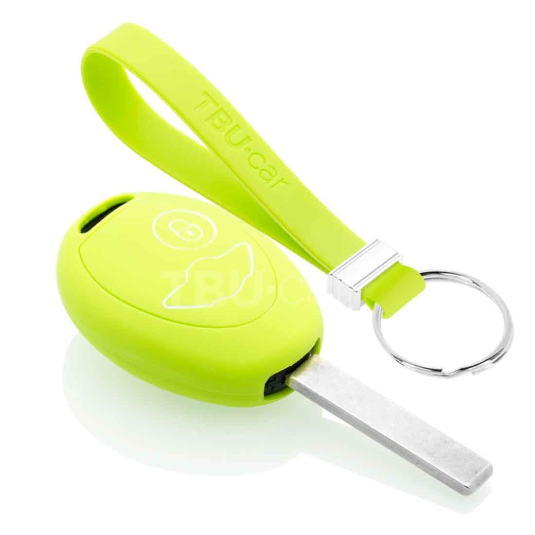 TBU car TBU car Car key cover compatible with Mini - Silicone Protective Remote Key Shell - FOB Case Cover - Lime green