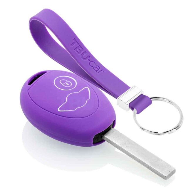 Capa para chave do carro compatível com Mini - Capa Protetora de Chave Remota de Silicone - Tampa Remota FOB - Roxo