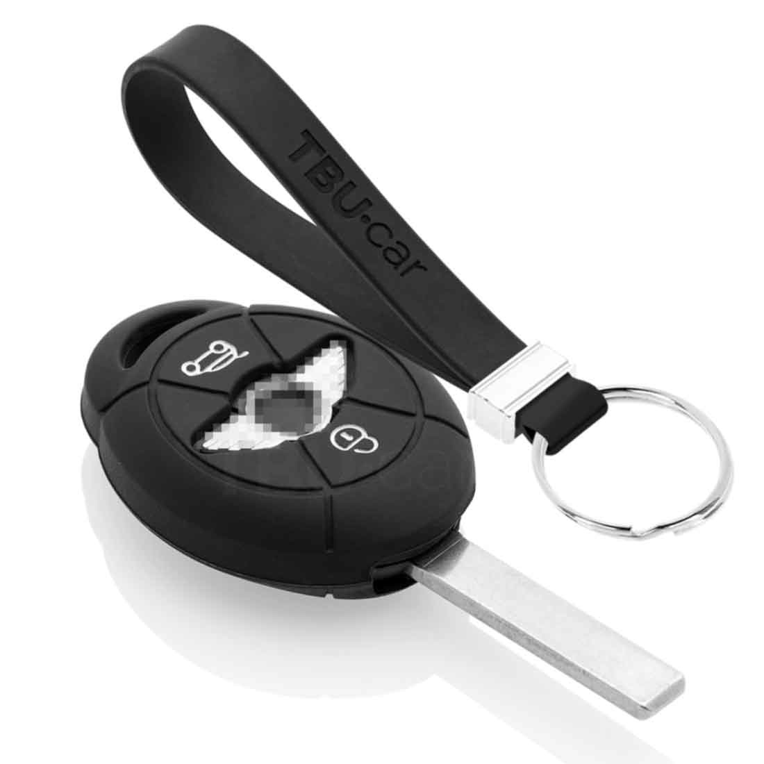 TBU car TBU car Autoschlüssel Hülle kompatibel mit Mini 3 Tasten - Schutzhülle aus Silikon - Auto Schlüsselhülle Cover in Schwarz