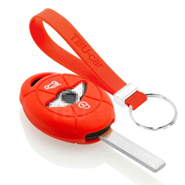 Capa para chave do carro compatível com Mini - Capa Protetora de Chave Remota de Silicone - Tampa Remota FOB - Vermelho
