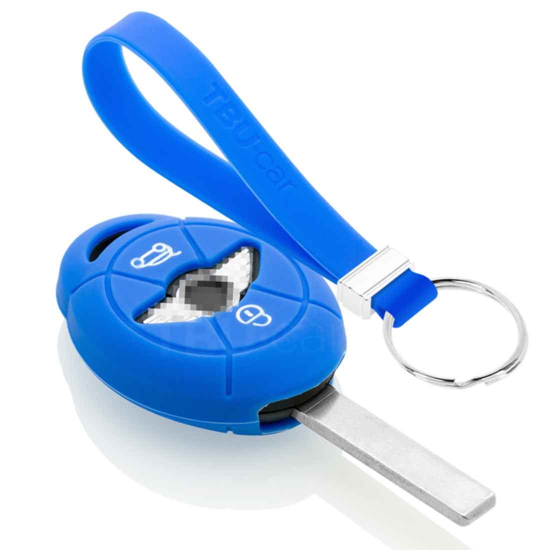 TBU car TBU car Autoschlüssel Hülle kompatibel mit Mini 3 Tasten - Schutzhülle aus Silikon - Auto Schlüsselhülle Cover in Blau