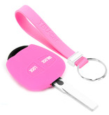 TBU car TBU car Car key cover compatible with Mitsubishi - Silicone Protective Remote Key Shell - FOB Case Cover - Pink