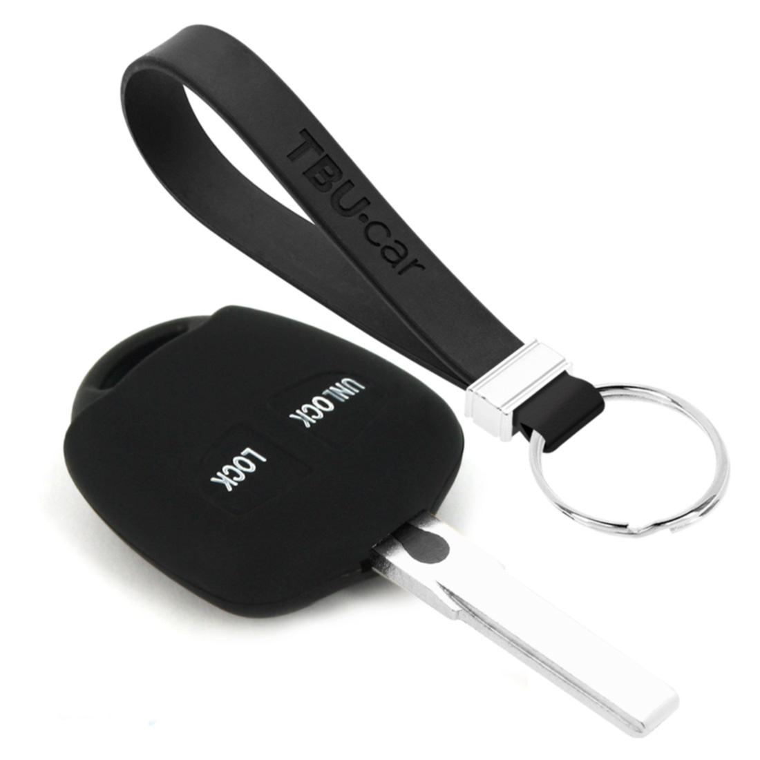 TBU car Mitsubishi Capa Silicone Chave do carro - Capa protetora - Tampa remota FOB - Preto