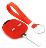 TBU car TBU car Car key cover compatible with Mitsubishi - Silicone Protective Remote Key Shell - FOB Case Cover - Red