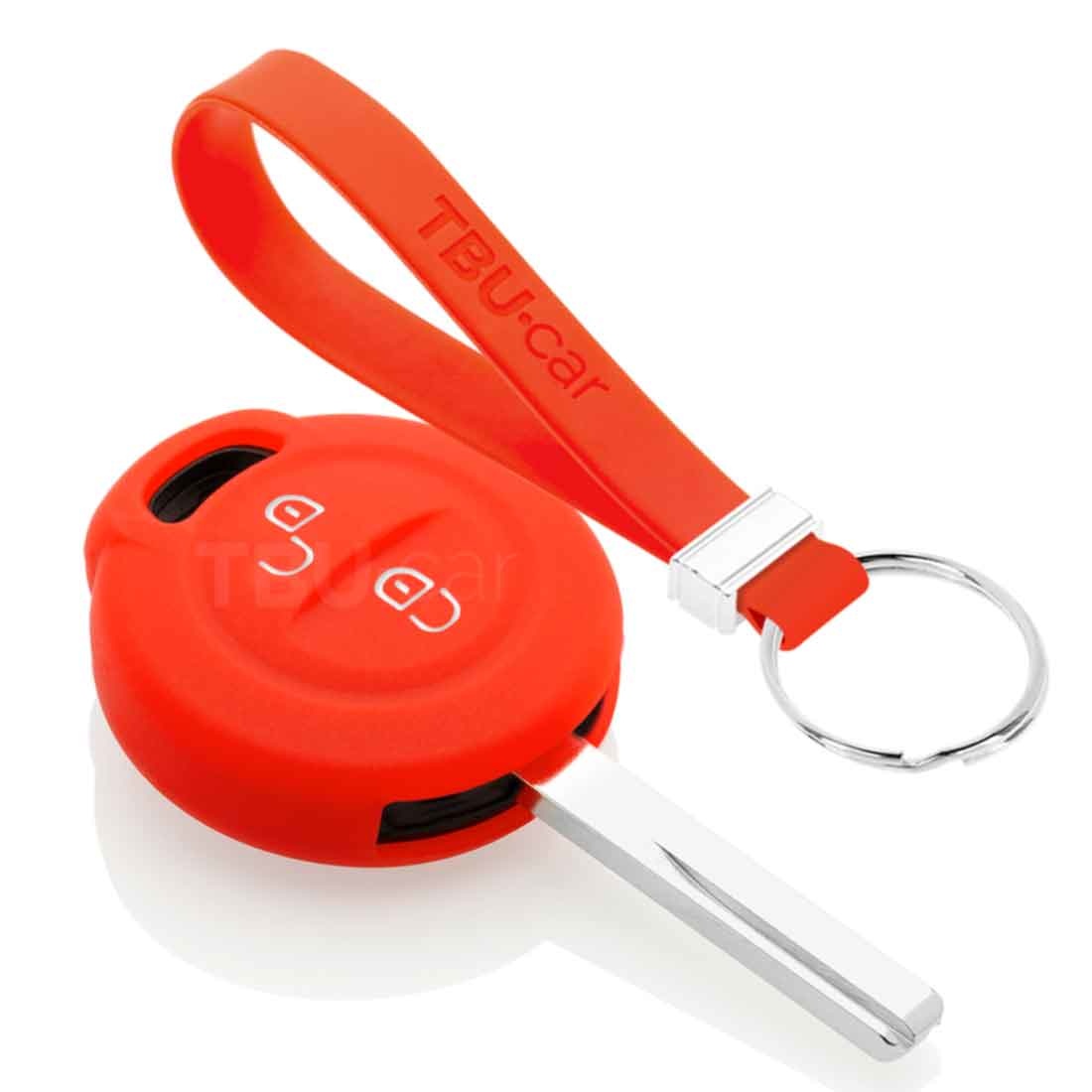 TBU car Mitsubishi Capa Silicone Chave do carro - Capa protetora - Tampa remota FOB - Vermelho