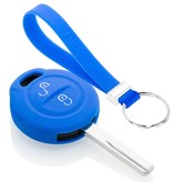 TBU car TBU car Car key cover compatible with Mitsubishi - Silicone Protective Remote Key Shell - FOB Case Cover - Blue