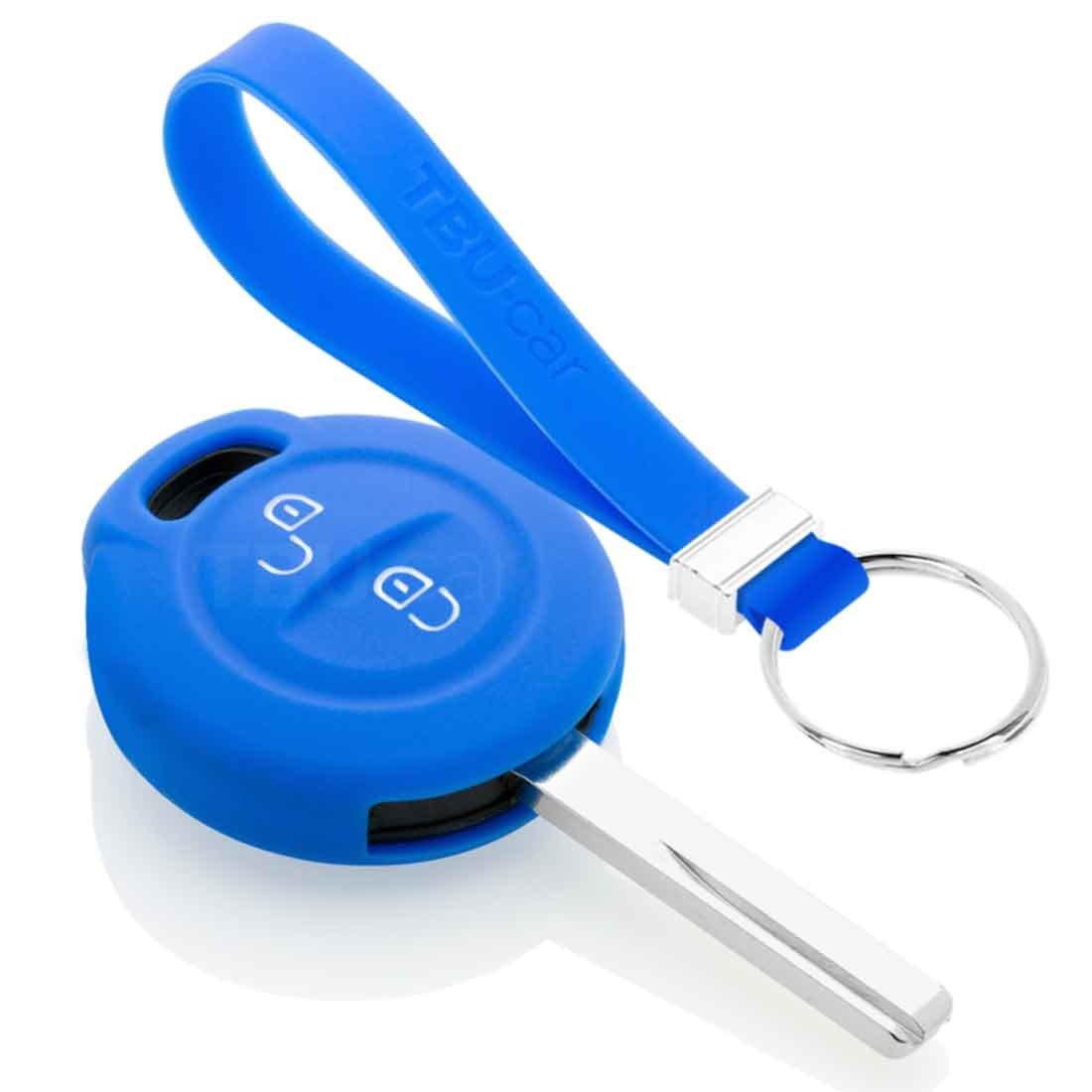 TBU car TBU car Car key cover compatible with Mitsubishi - Silicone Protective Remote Key Shell - FOB Case Cover - Blue