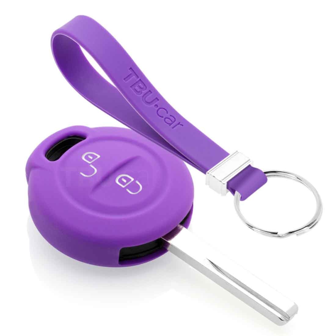 TBU car Mitsubishi Capa Silicone Chave do carro - Capa protetora - Tampa remota FOB - Roxo