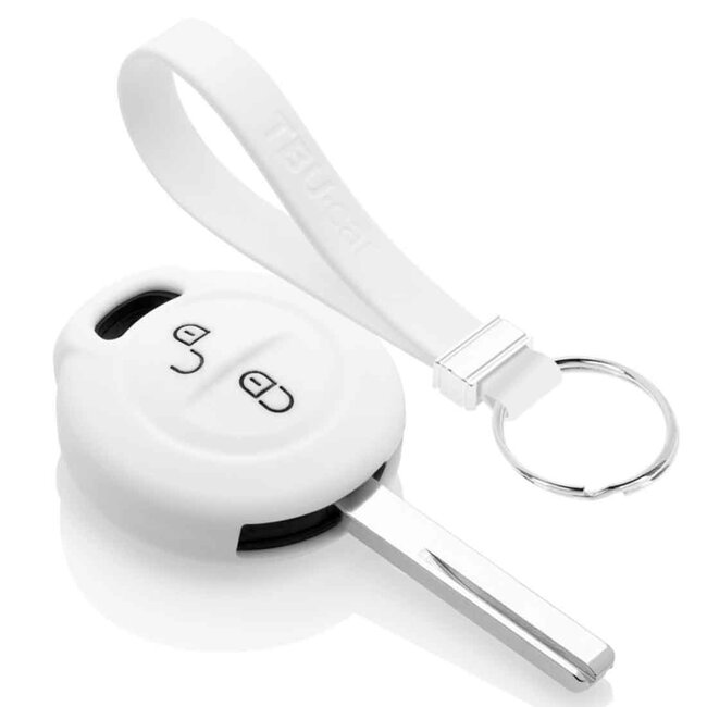 Capa para chave do carro compatível com Mitsubishi - Capa Protetora de Chave Remota de Silicone - Tampa Remota FOB - Branco